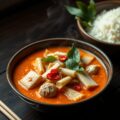 Rode curry met kip en bamboe scheuten