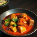 Rode curry van kalfsniertjes