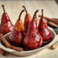 Rode peren uit de oven