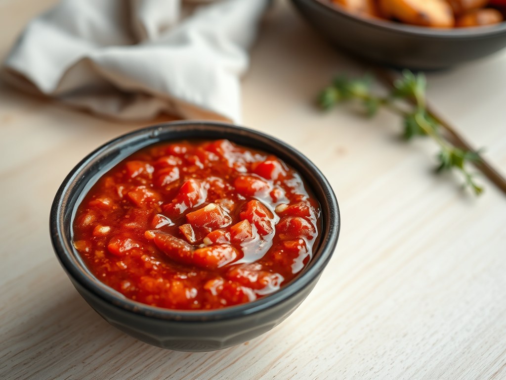 Rode saus voor bij de Shoarma, AI-gegenereerde illustratie