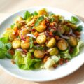 Roerbaksalade met spruitjes
