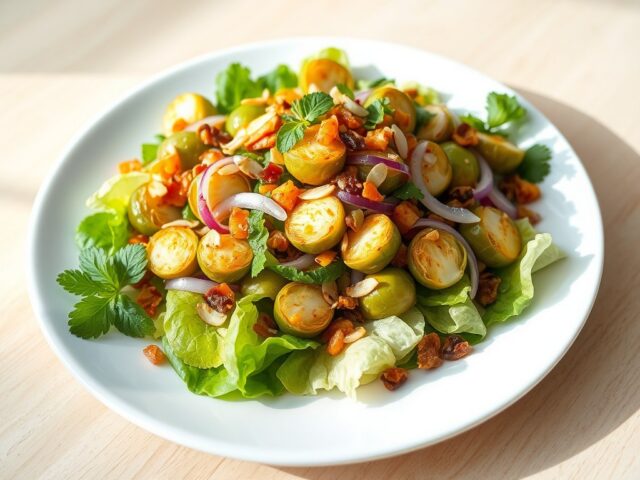 Roerbaksalade met spruitjes
