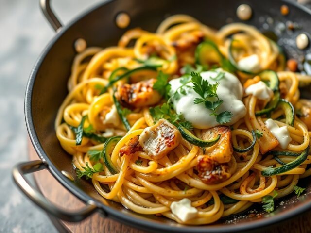 Roergebakken paksoi met courgettes