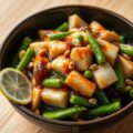 roergebakken pangasius met oestersaus