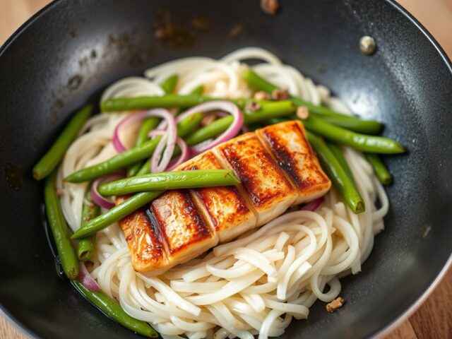 roergebakken pangasius met sperziebonen