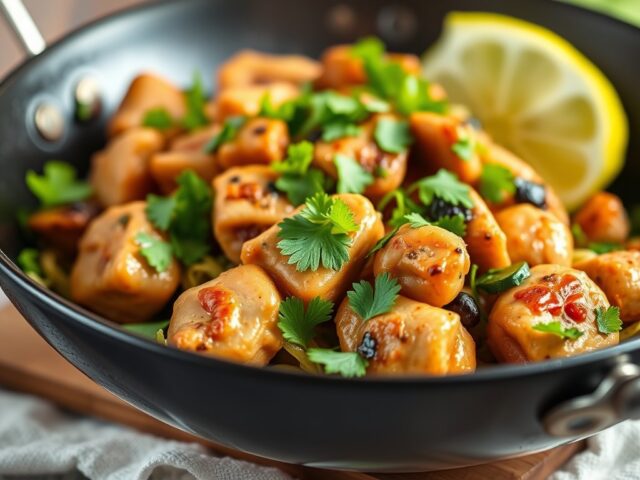 Roergebakken Thaise fricandeau — AI-gegenereerde illustratie