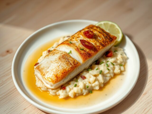 Rog gevuld met aardappelrisotto