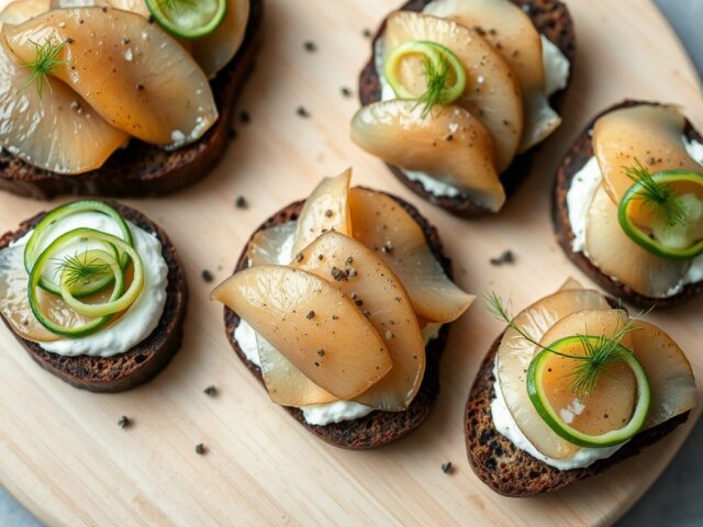 Roggebrood met gerookte paling