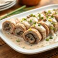 Rollade met soort van Stroganoffsaus