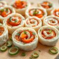 Rolletjes van witbrood met Boursin