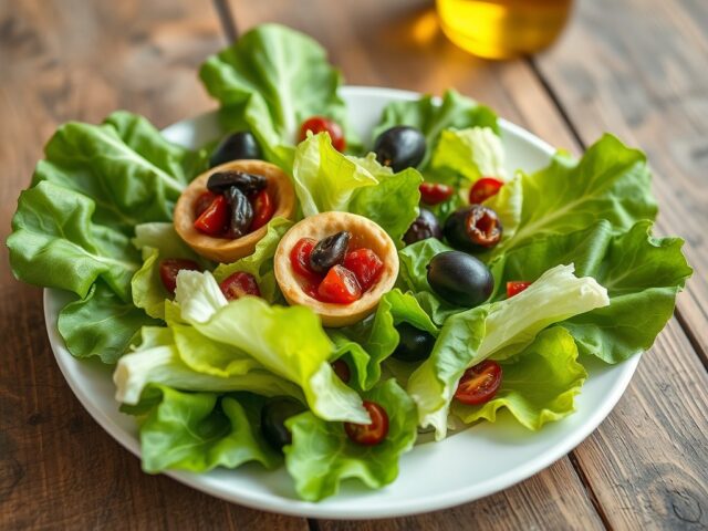 Romeinse sla met Provençaalse smaken
