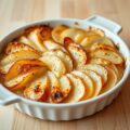 Romige aardappel peer gratin