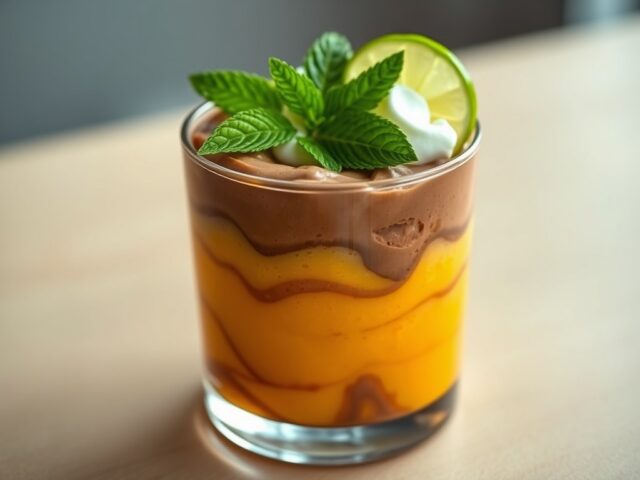 Romige mang- chocolademousse