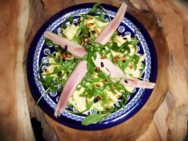 Romige pasta met gerookte paling