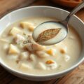 Romige schelvis en aardappelsoep