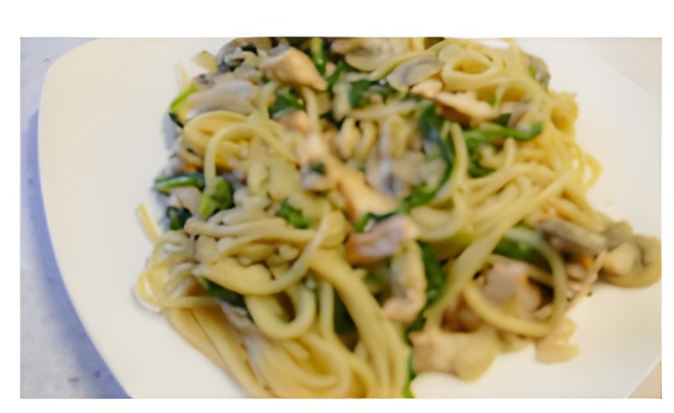 Romige spaghetti Florentine met verse zalm….
