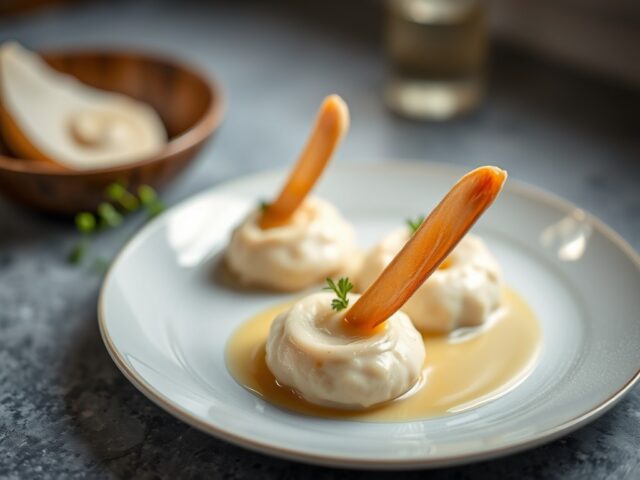 Rondelles van konijn, mousse van konijn met creams