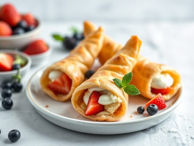 Roomhorentjes met zomerfruit