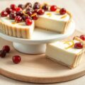 Roomkwarktaart met cranberry topping