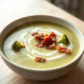 Roomsoep van broccoli met spek