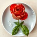 Roosje als garnering