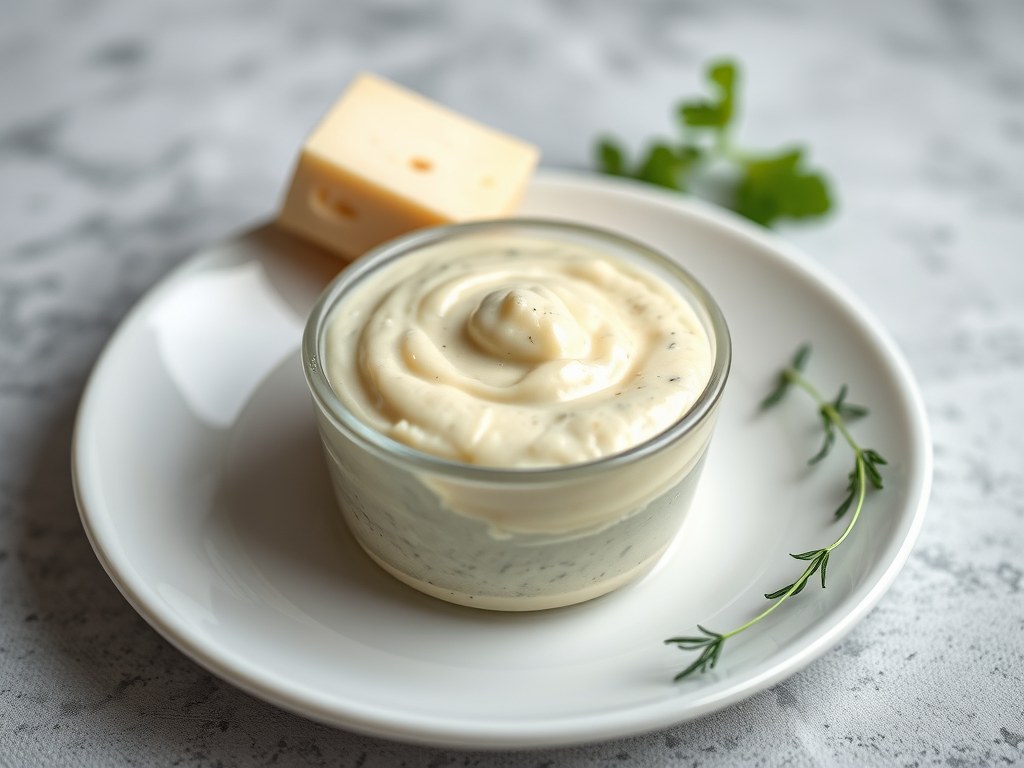 Roquefort dressing, AI-gegenereerde illustratie