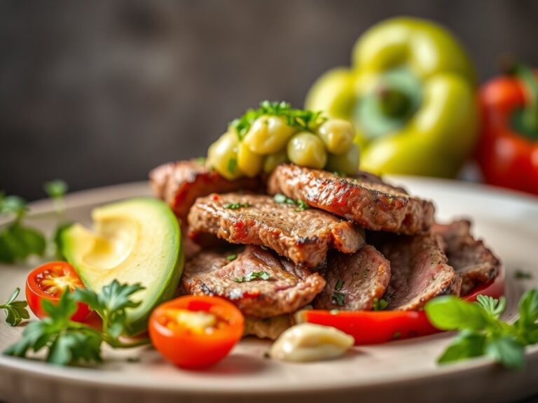 Rosbief met avocadosalsa