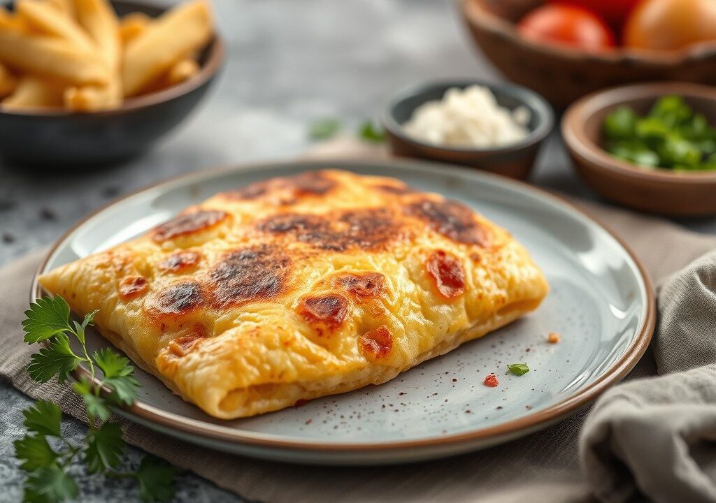 Roti – indisch plat brood, AI-gegenereerde illustratie