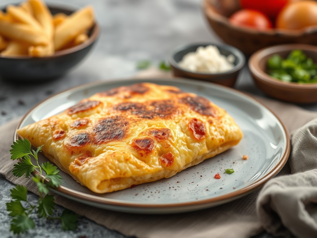 Roti – indisch plat brood, AI-gegenereerde illustratie
