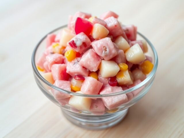 Roze huzarensalades (uit potjes)