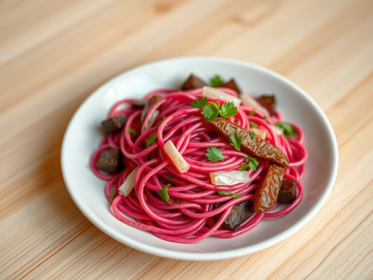 Roze spaghetti