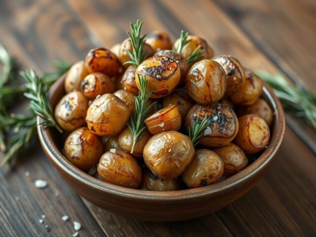 Rozemarijn aardappels van de BBQ