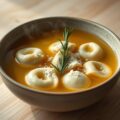 Rozemarijnbouillon met gevulde pasta
