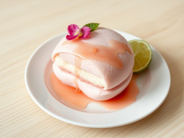 Rozenparfait met wodka lime