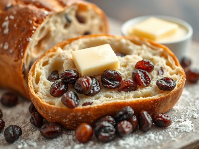 Rozijnen brood