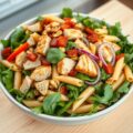 Ruccola salade met penne