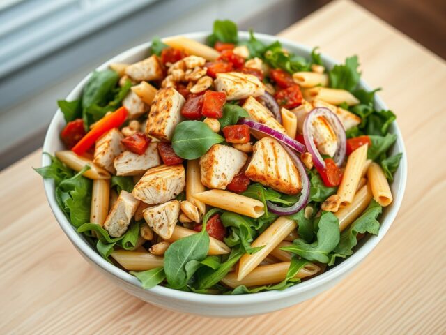 Ruccola salade met penne