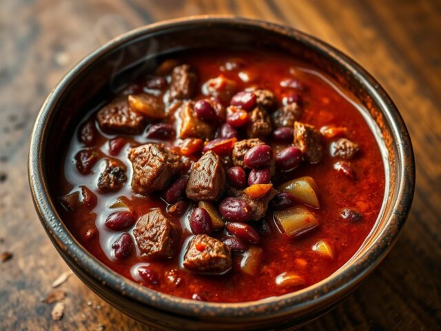 Runder Chilli op Texaanse Wijze uit de Slow Cooker