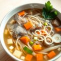 Runderbouillon met groenten en vermicelli
