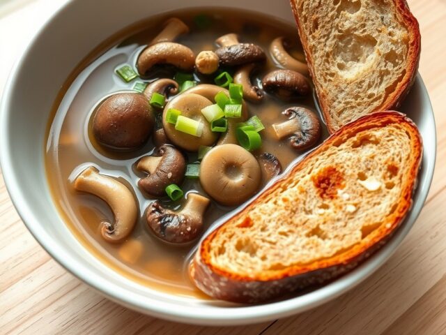 Runderbouillon met paddestoelen