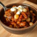 Rundergoulash met zilveruitjes en zure room