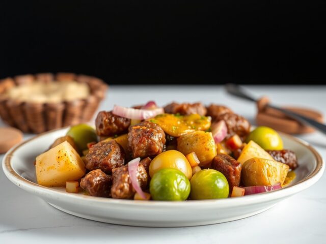 Runderreepjes met spruitjes en kerrie