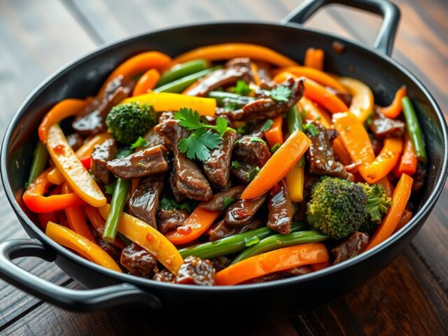 Runderreepjes uit de wok