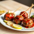 Rundersateetje met tomatensaus