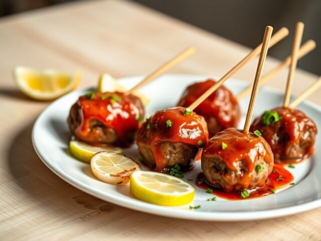 Rundersateetje met tomatensaus