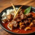 Runderstoof met Thaise rode curry-pasta