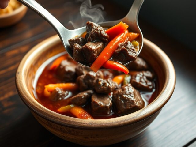 Runderstoofpotje met paprika