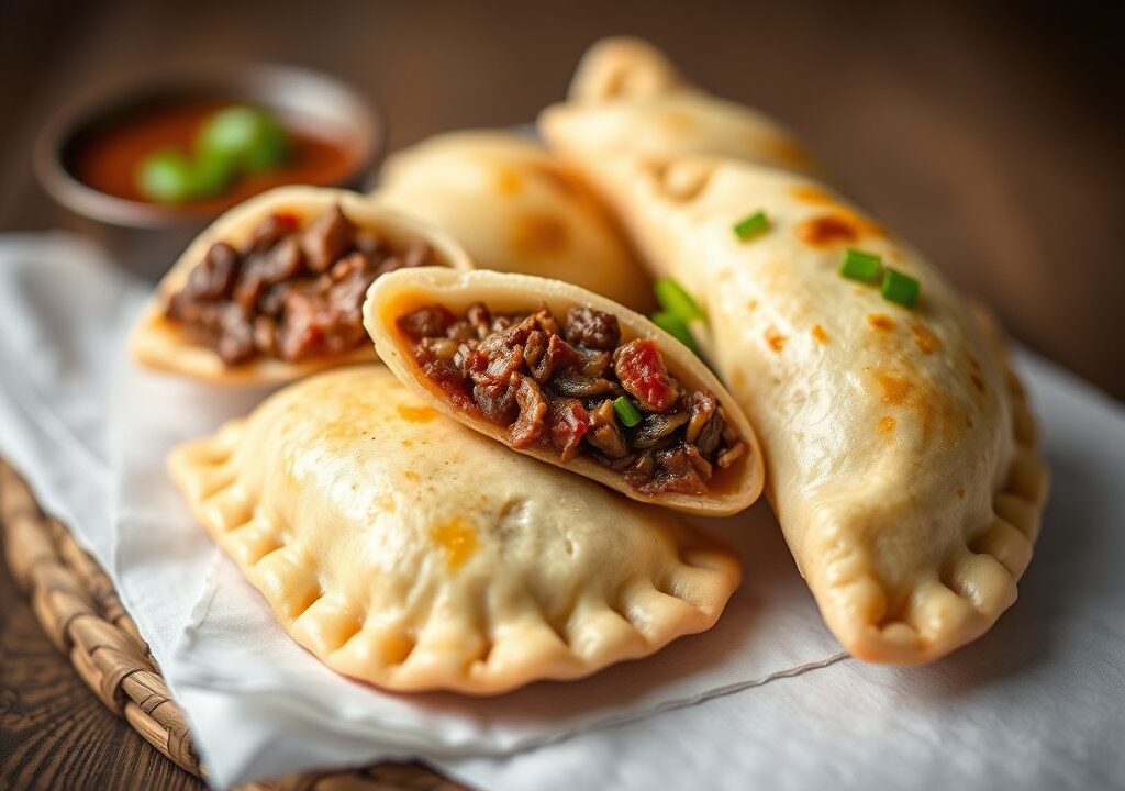 Rundvlees empanadas, AI-gegenereerde illustratie
