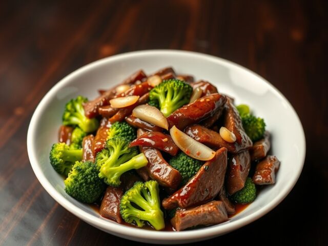 Rundvlees met broccoli (Saich ko char spee khieu)
