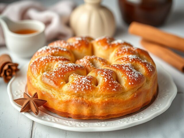 Russische honingkoek (Mediwnyk) — AI-gegenereerde illustratie